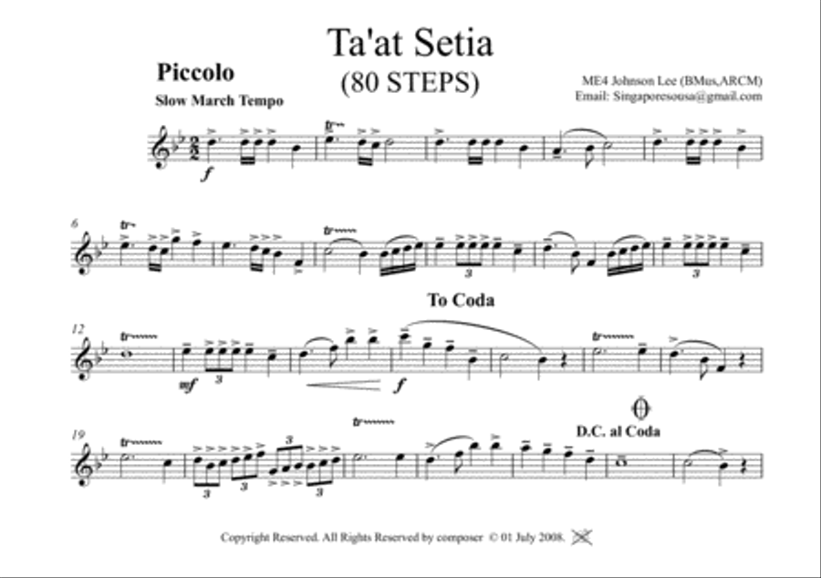 Taat Setia ( Slow March 80 Steps ) Concert Band scores gallery preview page 6