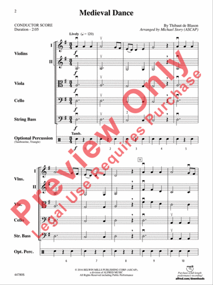 Medieval Dance String Orchestra scores gallery preview page 3