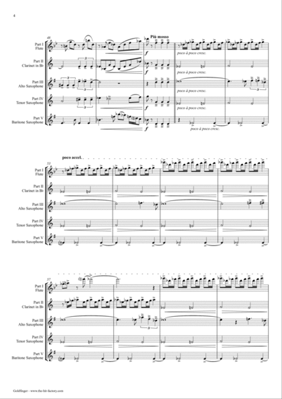 Goldfinger Woodwind Ensemble scores gallery preview page 4