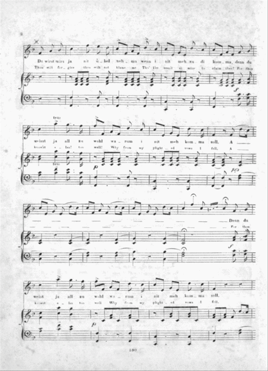 Das Gestorte Gluck, or The Disconsolate. A Celebrated Swiss Air with the Rans Des Vaches as Introduction Voice scores gallery preview page 2