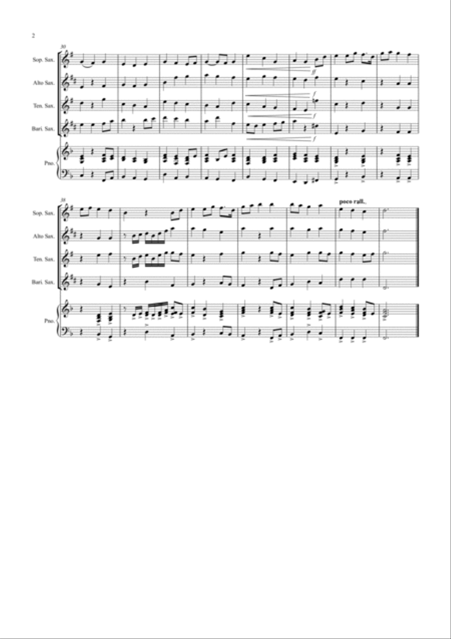 2 Classical Favourites for Saxophone Quartet (volume two) Saxophone Quartet scores gallery preview page 2