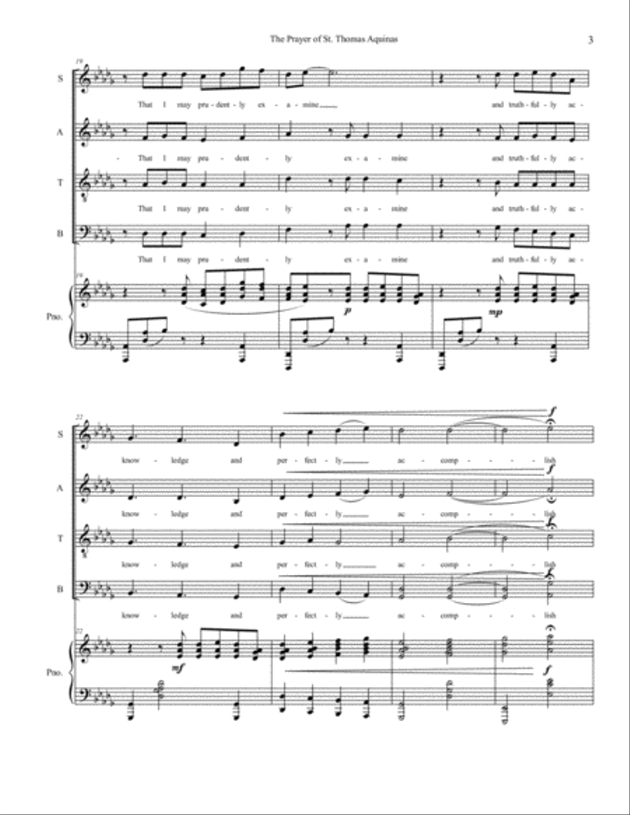 The Prayer of St. Thomas Aquinas 4-Part scores gallery preview page 3