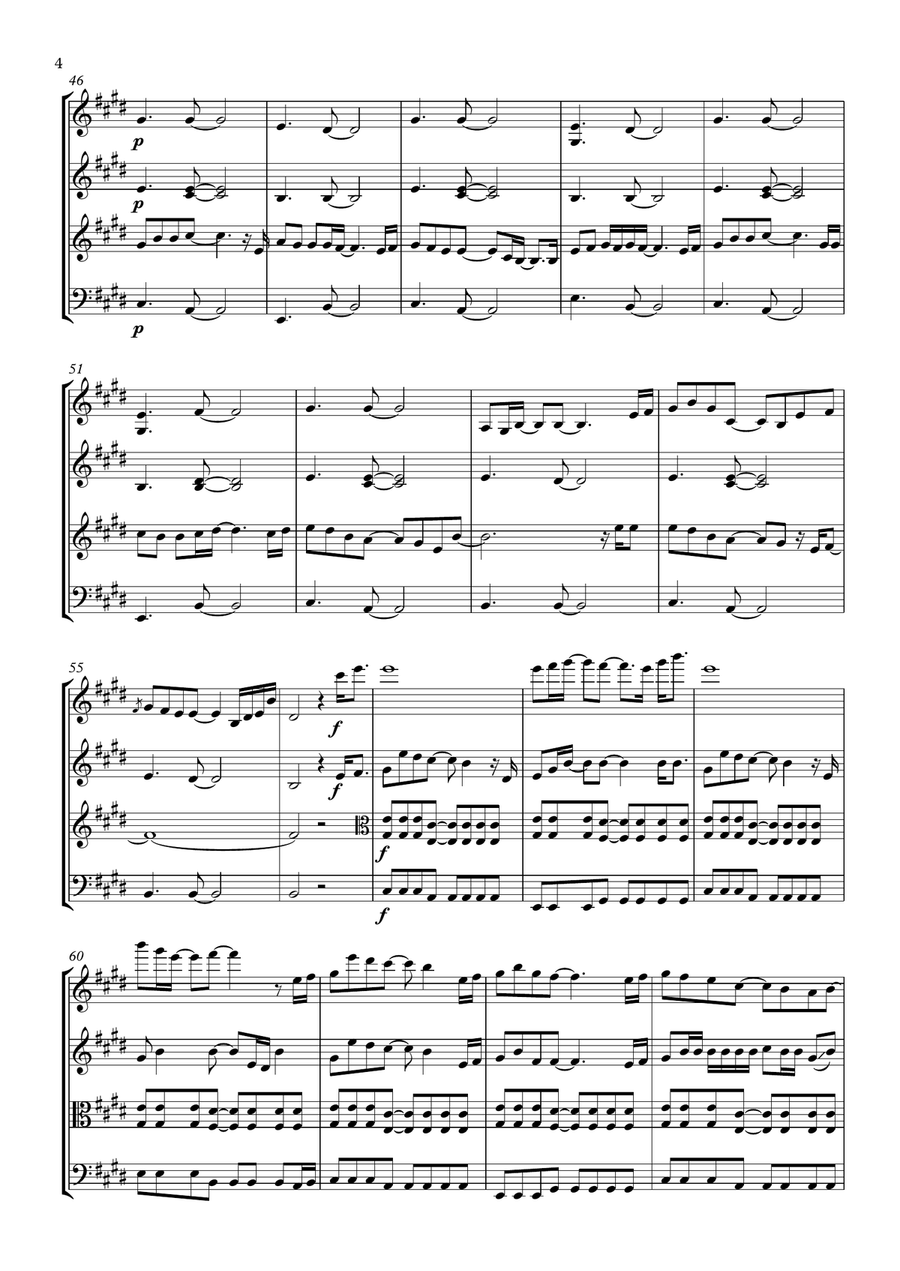 Everglow String Quartet scores gallery preview page 4