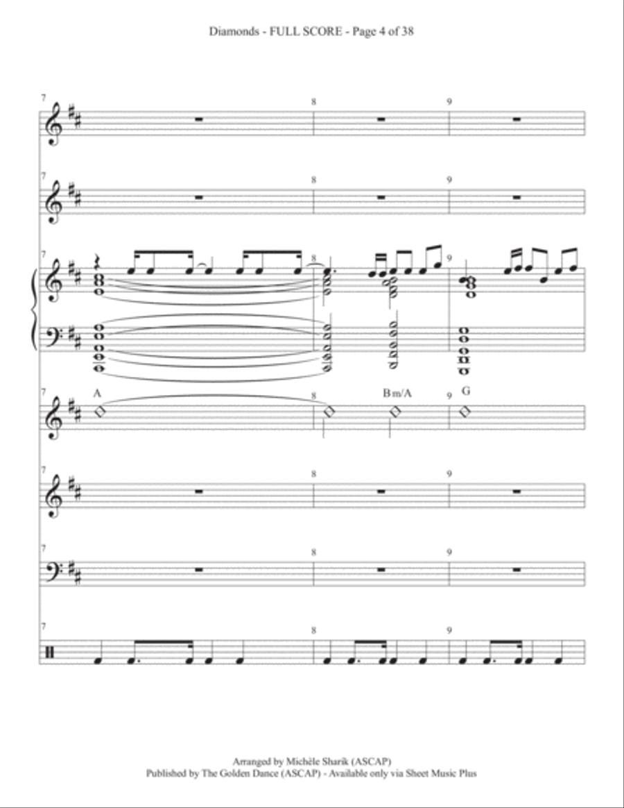 Diamonds Handbell Choir scores gallery preview page 4