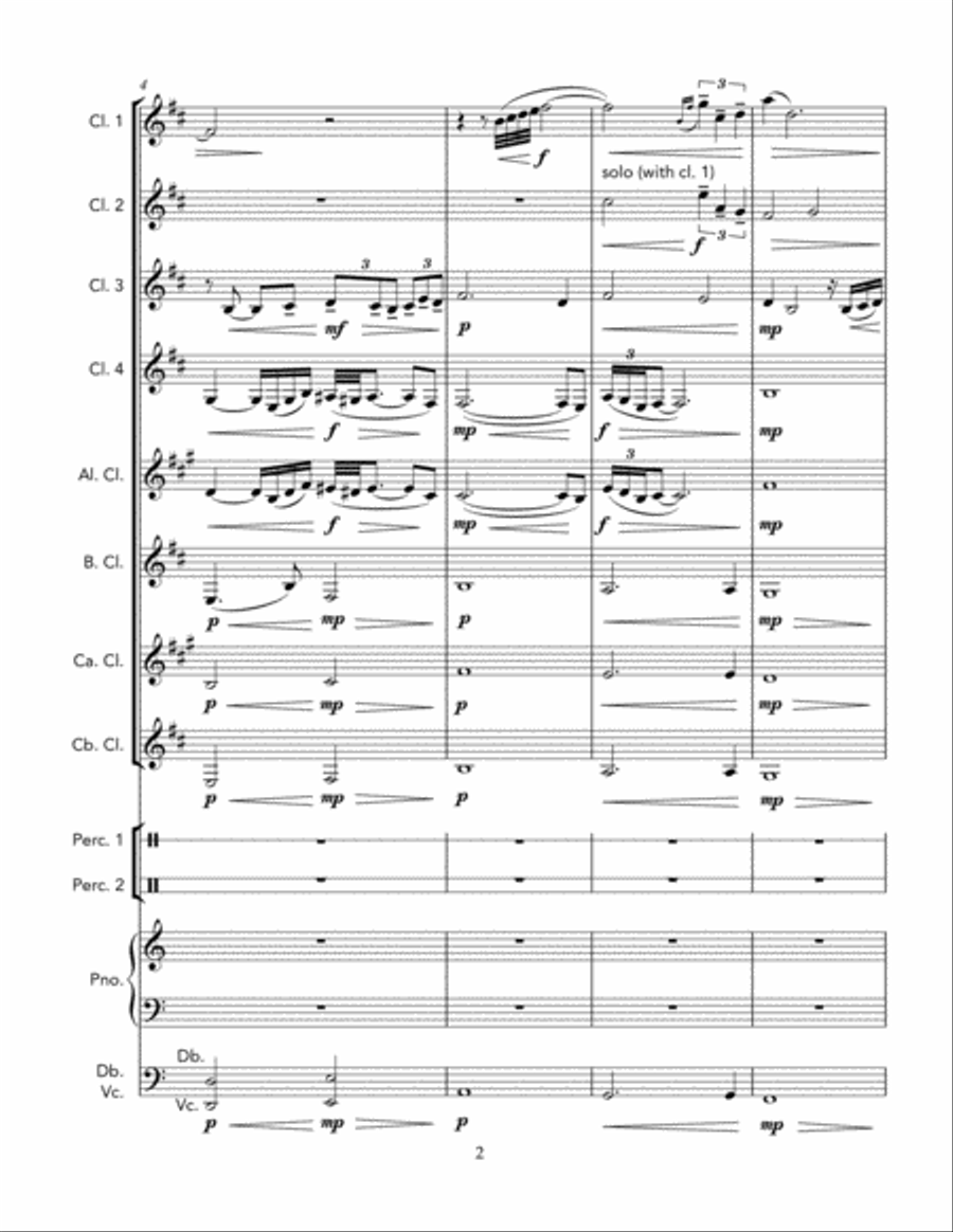 Danza Sueno (Clarinet Choir) Clarinet Choir scores gallery preview page 2