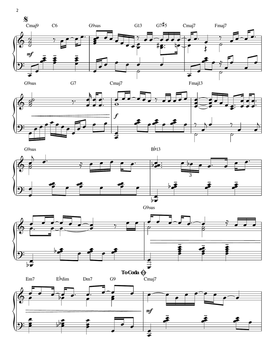 Sacrifice [Jazz version] (arr. Brent Edstrom) Piano Solo scores gallery preview page 2