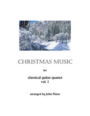 Book cover for Christmas Music for Classical Guitar Quartets, Vol. 1