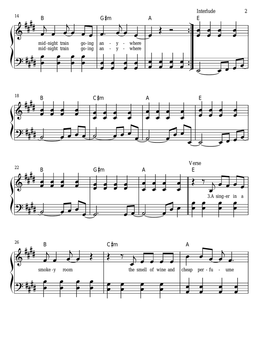 Don't Stop Believin' Piano, Vocal scores gallery preview page 2