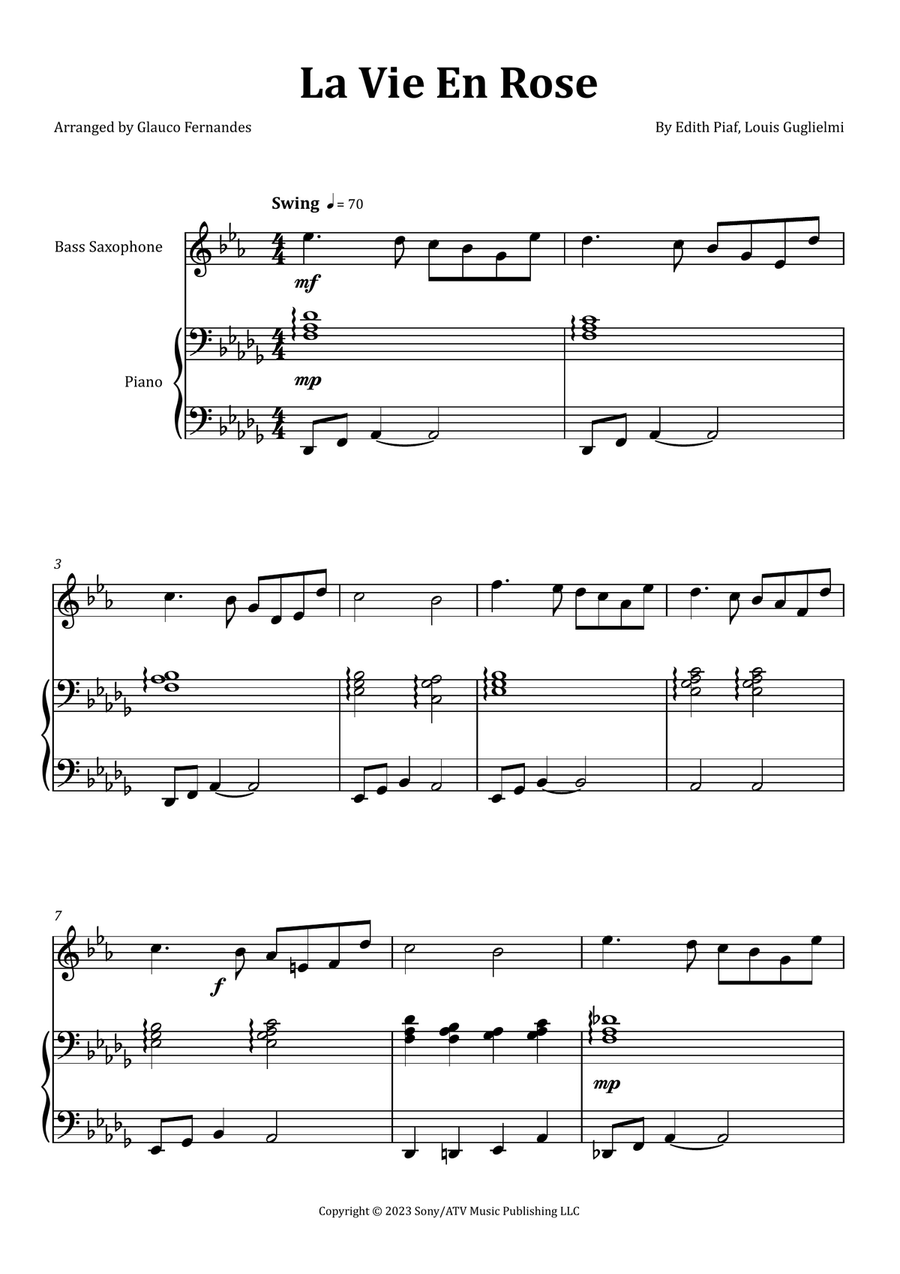 La Vie En Rose Chamber Music scores gallery preview page 1