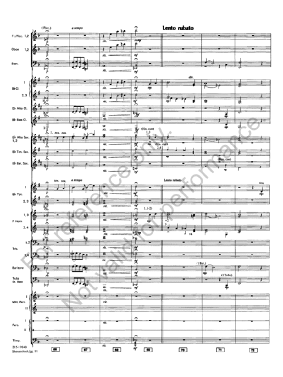 Shenandoah Concert Band scores gallery preview page 13