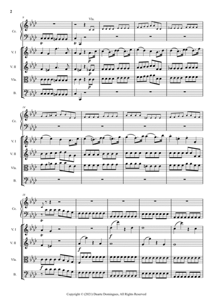Concerto in F Minor for Harpsichord & Strings - I. Allegro di molto, WC 73 (Full Score & Parts)