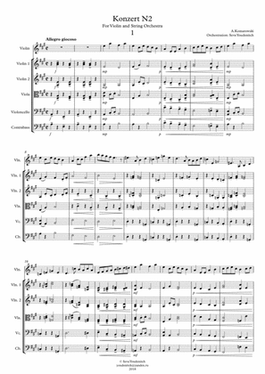 A.Komarowsky "Konzert N2" for Violin and String Orchestra (1st. movement only)