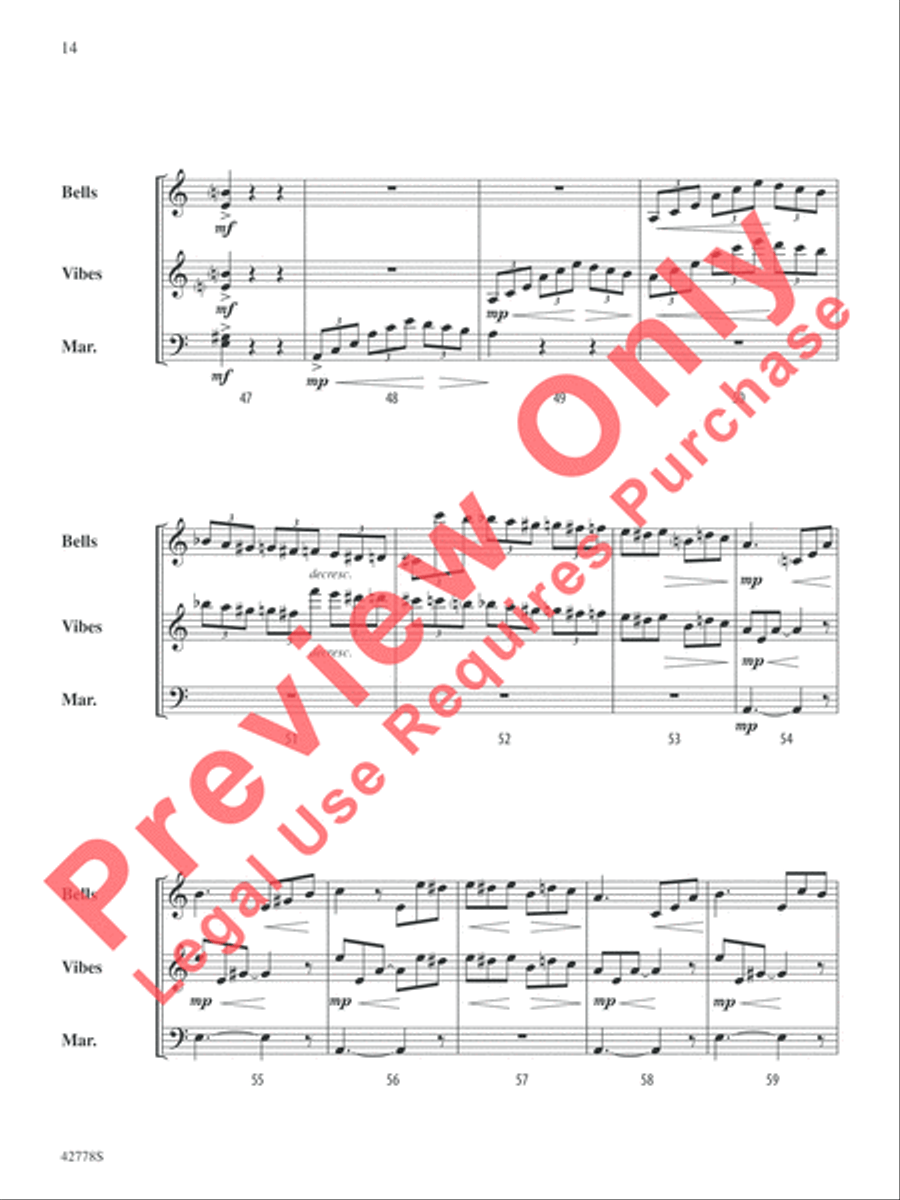 Classic Mallet Trios -- Beethoven Small Ensemble scores gallery preview page 15