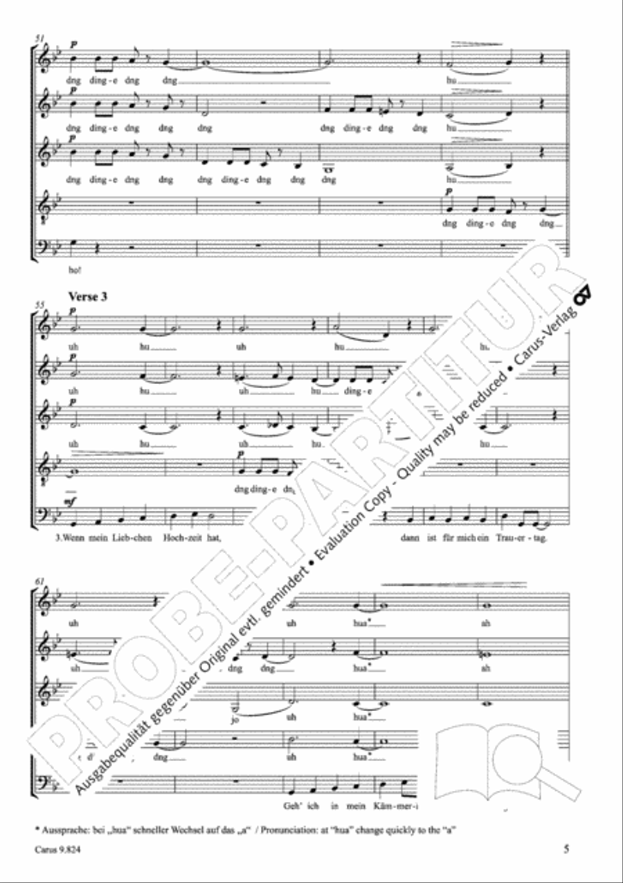 Horch, was kommt con draussn rein SSATB scores gallery preview page 9