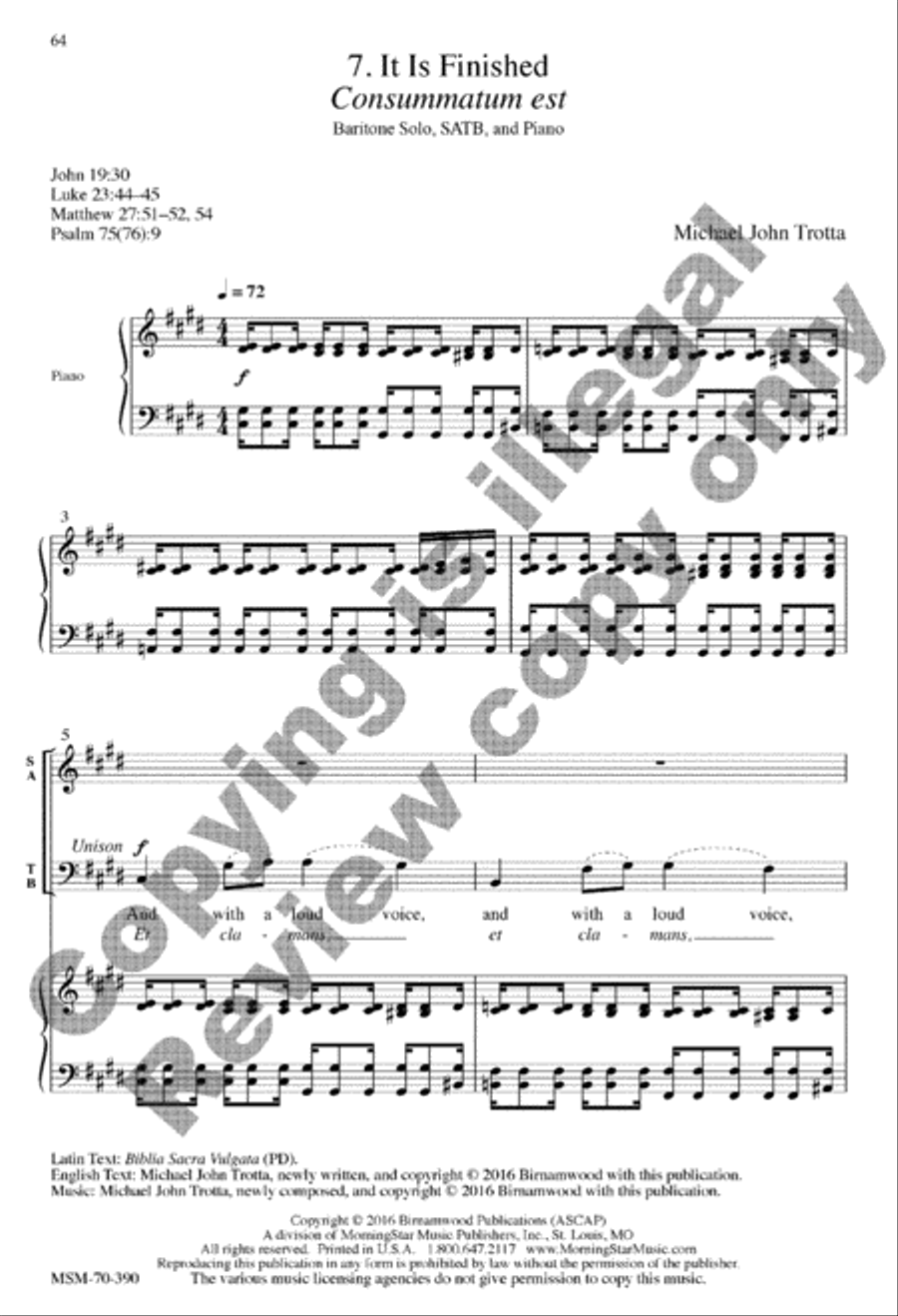 Seven Last Words Seven Last Words 4-Part scores gallery preview page 37