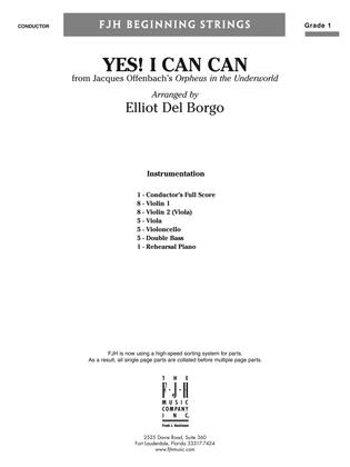 Yes! I Can Can: Score