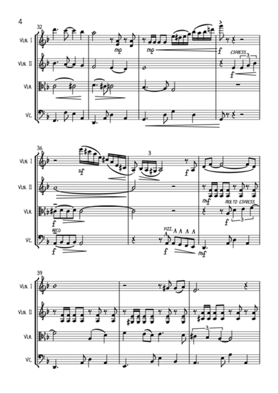 From Russia With Love String Quartet scores gallery preview page 4