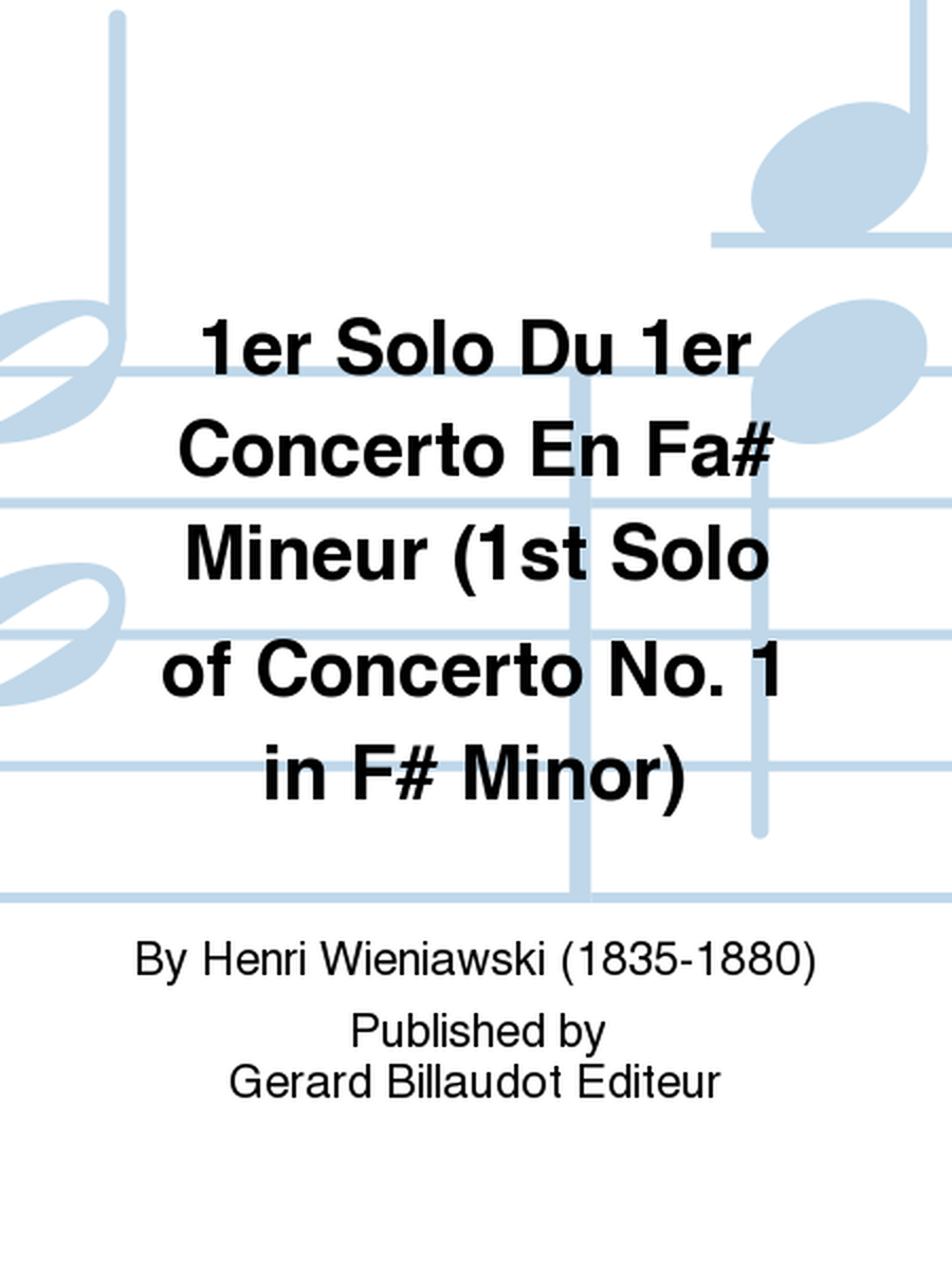 1er Solo du 1er Concerto en Fa# Mineur