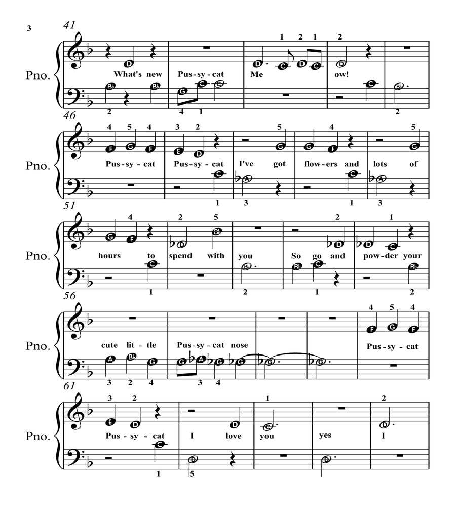 What’s New Pussycat? by Burt Bacharach – Piano Method – Digital Sheet …