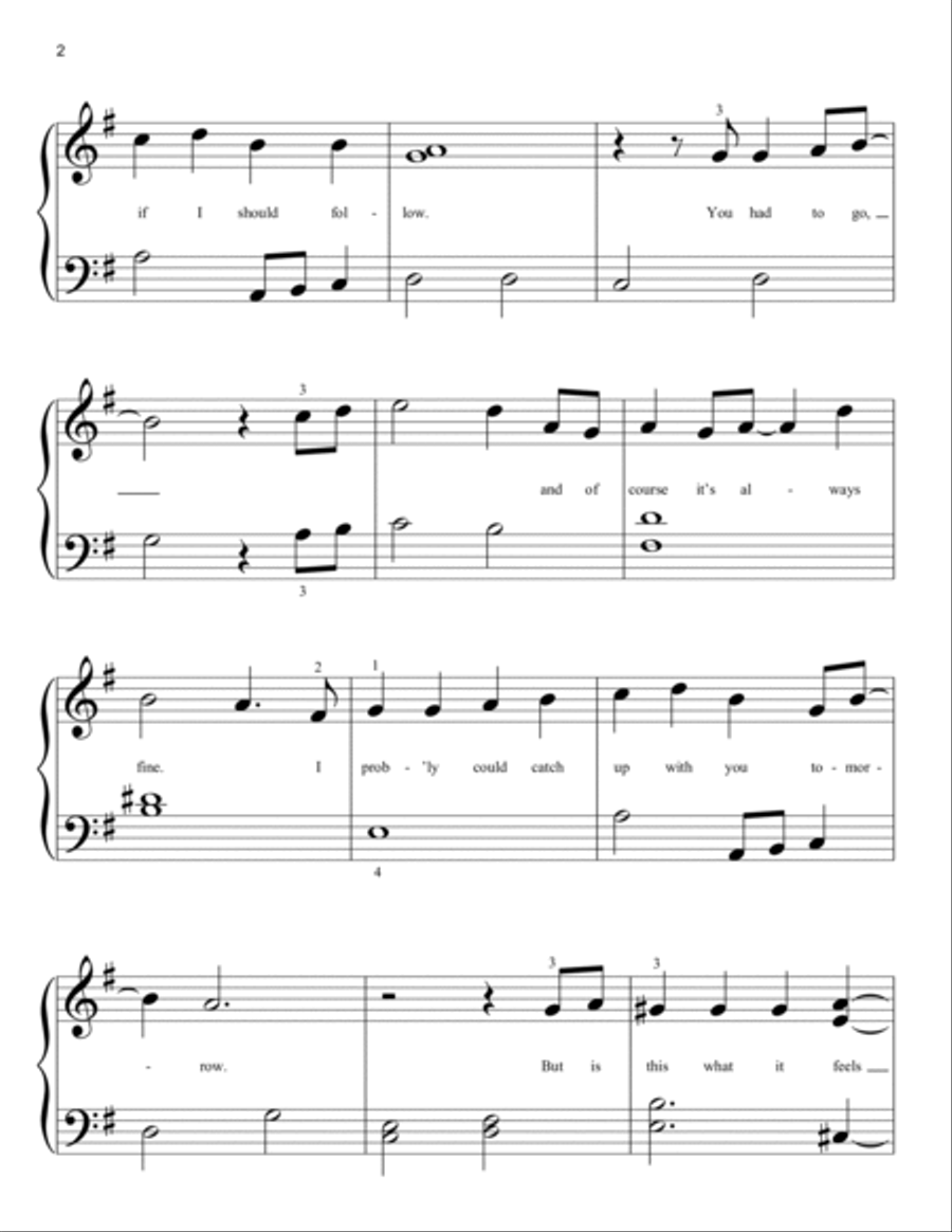 Lost In The Woods (from Disney's Frozen 2) Easy Piano scores gallery preview page 2