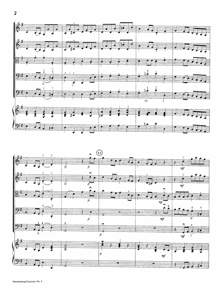 Brandenburg Concerto No. 3: Score