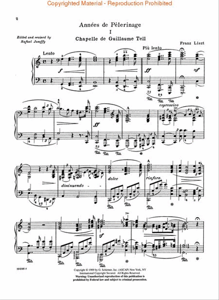 Annèe De Pèlerinage – Book 1: “Suisse” Piano Solo scores gallery preview page 2