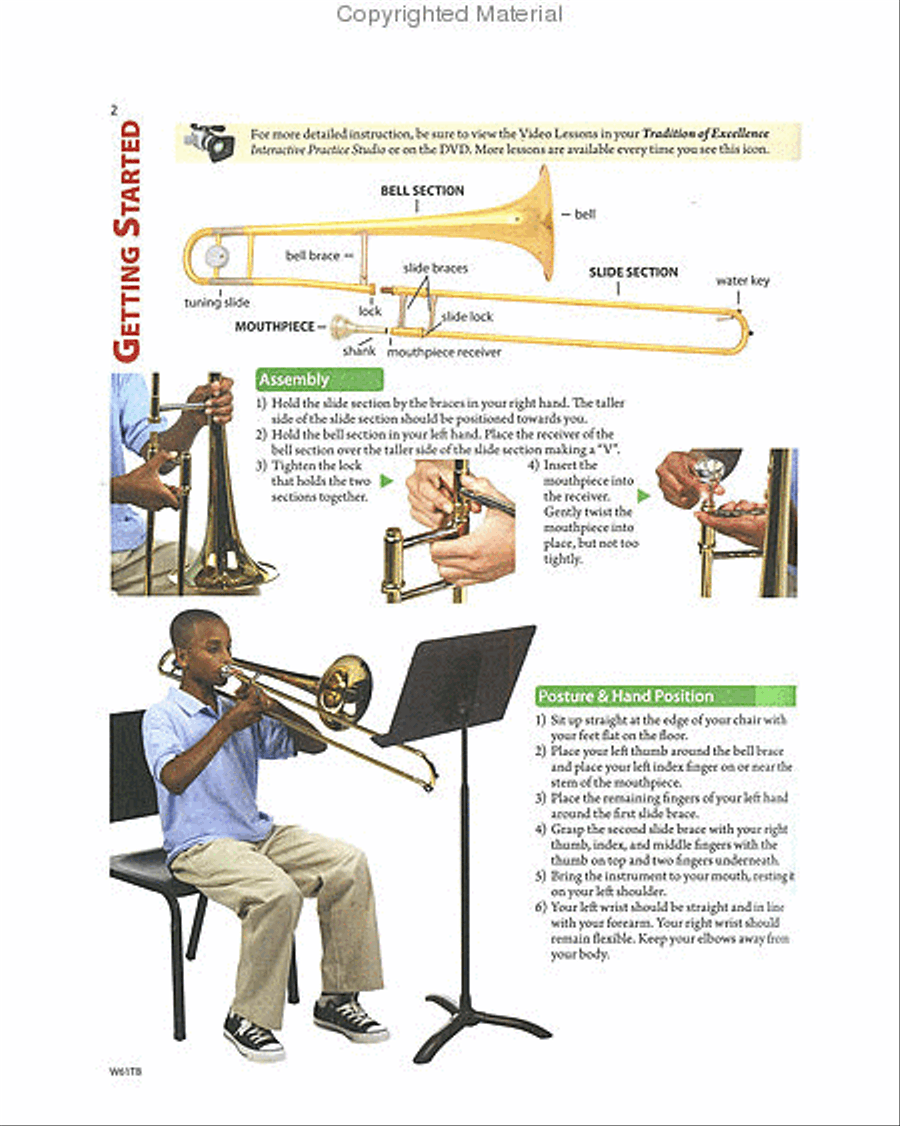 Tradition of Excellence Book 1 - Trombone Concert Band Methods scores gallery preview page 5