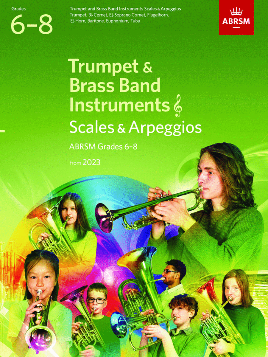 Scales and Arpeggios for Trumpet and Brass Band Instruments (treble clef), ABRSM Grades 6-8, from 2023 Brass Band scores gallery preview page 1