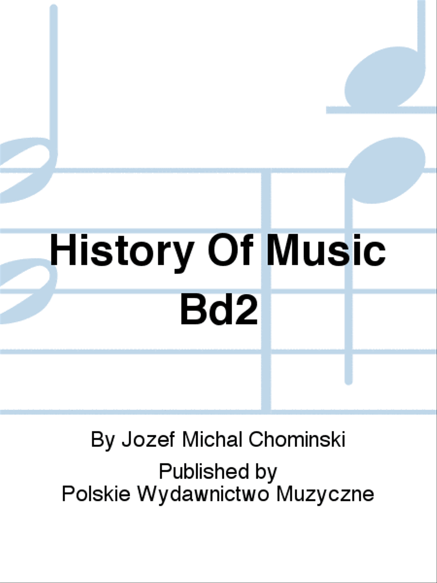 History Of Music Bd2 History Of Music Bd2 School and Community scores gallery preview page 1