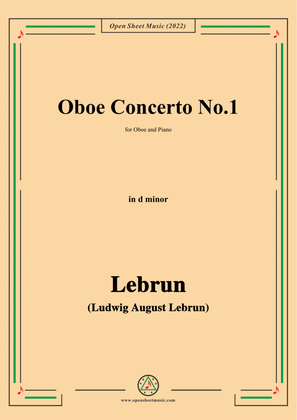 Lebrun-Oboe Concerto No.1,in d minor,for Oboe and Piano
