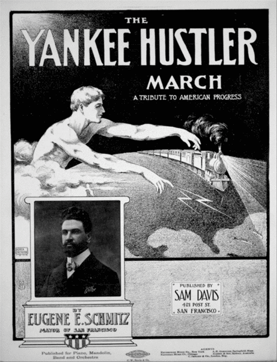 The Yankee Hustler March. A Tribute to American Progress Piano Solo scores gallery preview page 1