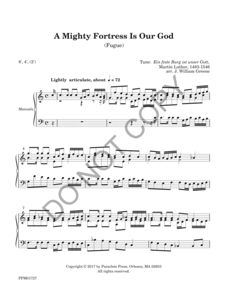 A Mighty Fortress: Seven Creative Organ Settings of Familiar Hymns plus a Jaunty Toccata
