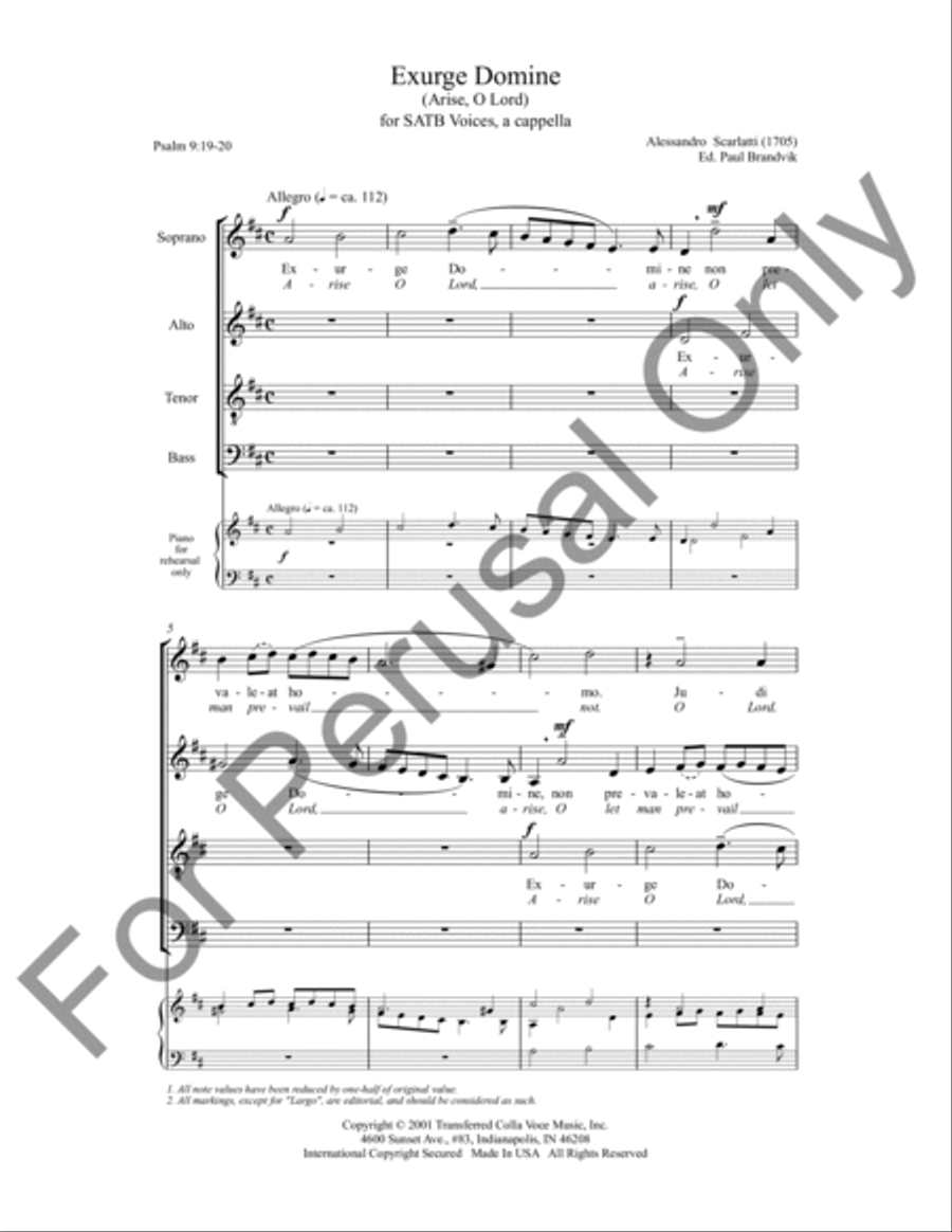Exurge Domine 4-Part scores gallery preview page 2