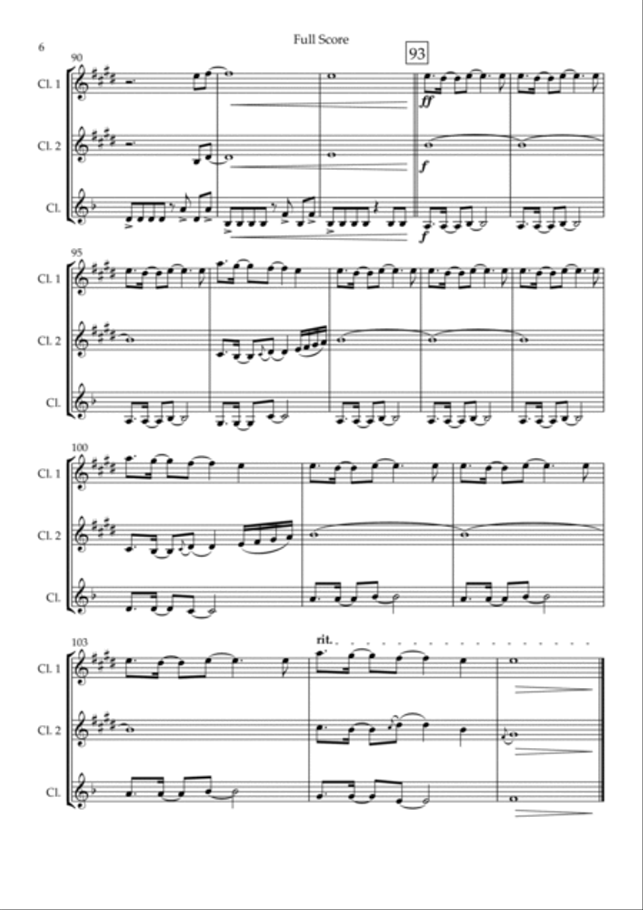 Without You Without You Clarinet Trio scores gallery preview page 6