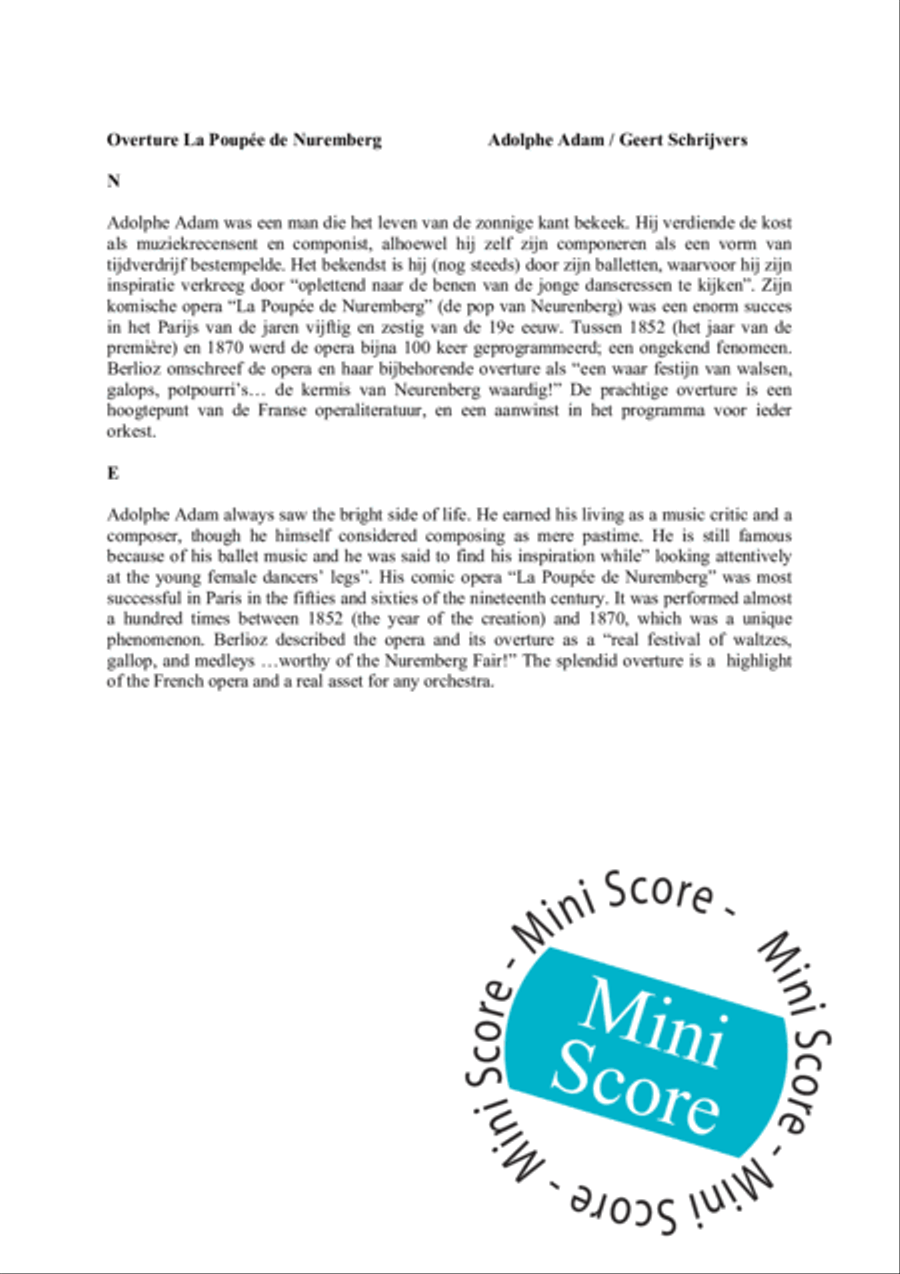 Overture La Poupee de Nuremberg Concert Band scores gallery preview page 5