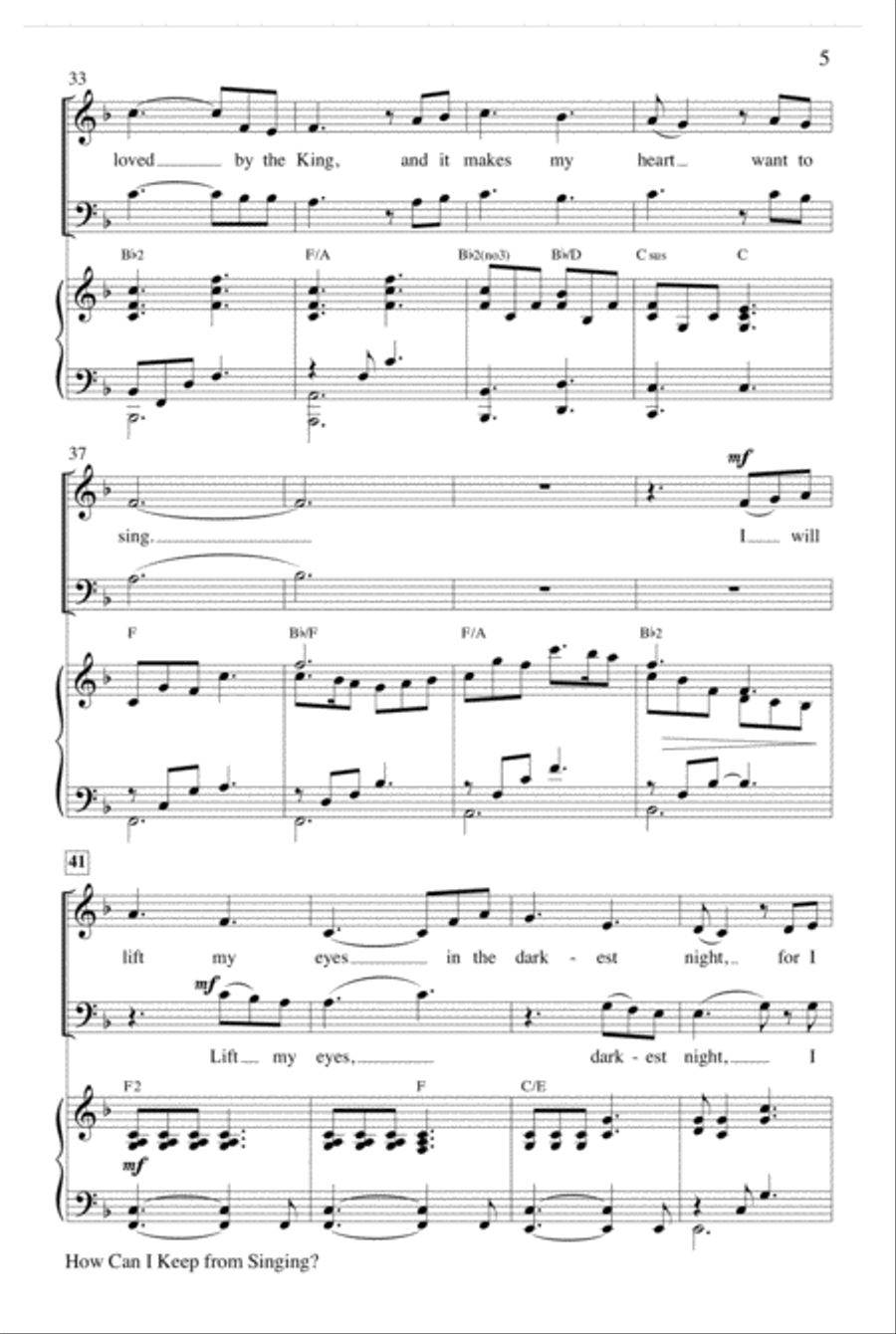 How Can I Keep From Singing? Choir scores gallery preview page 5