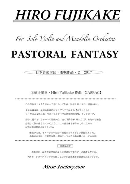 Pastoral Fantasy (111)（with Violin） Violin - Digital Sheet Music