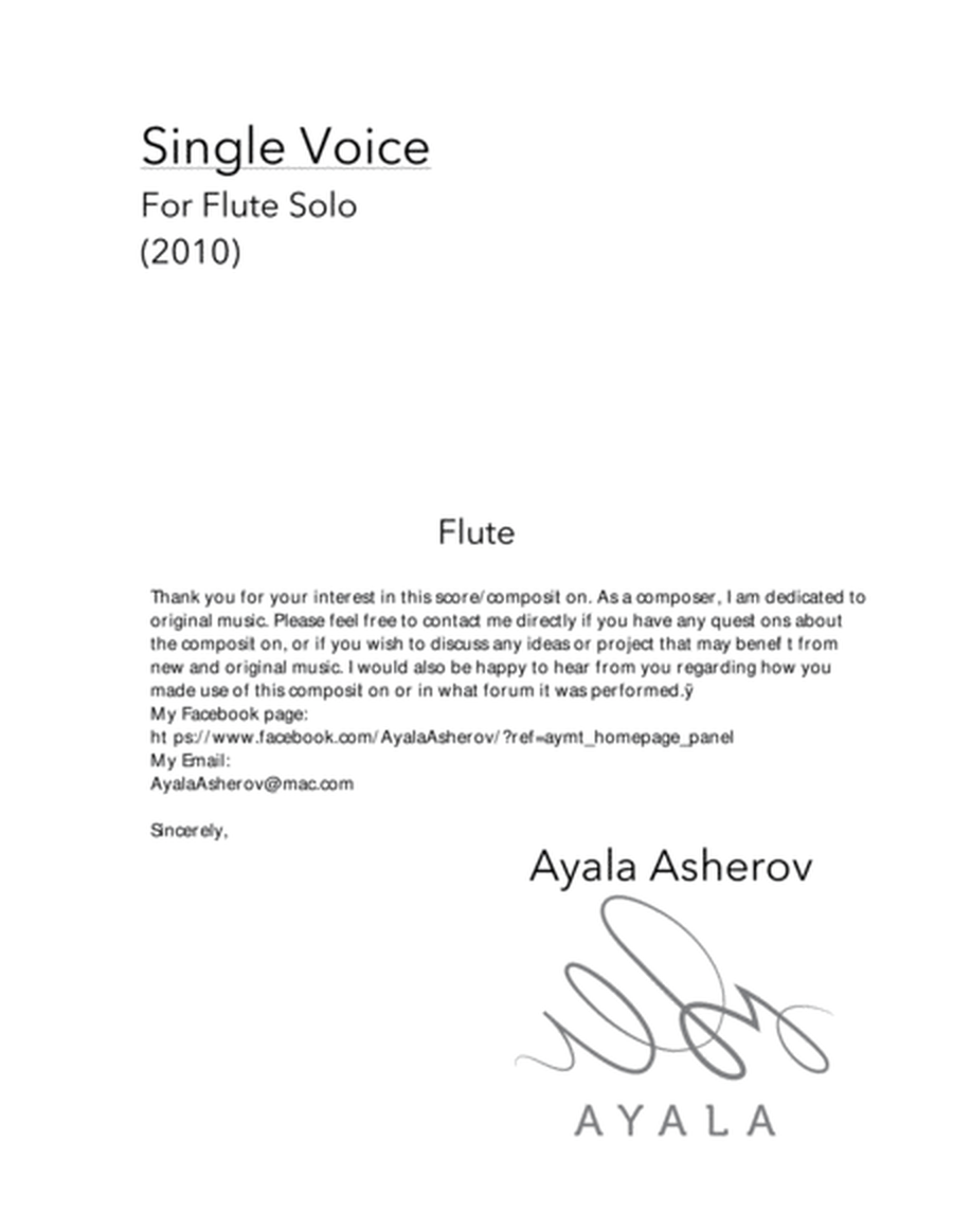 Single Voice - For Flute Solo image number null