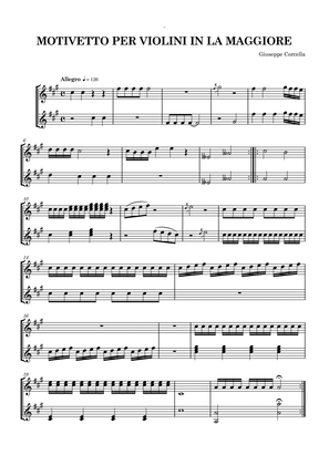 Motivetto per Violini in La Maggiore, Op. 21 No. 5