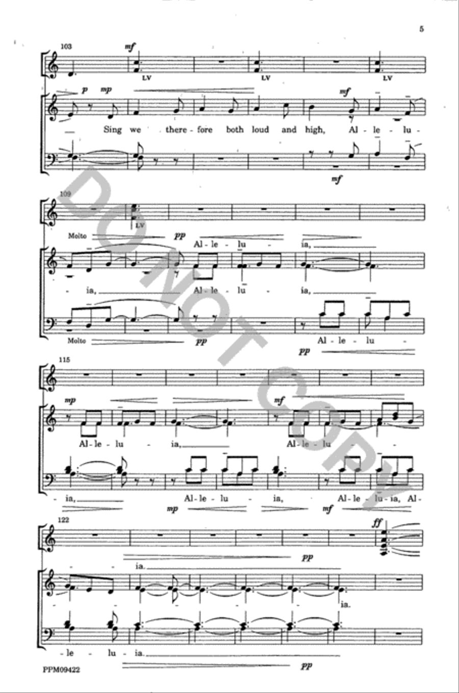 Alleluia: A New Work Is Come On Hand 4-Part scores gallery preview page 6