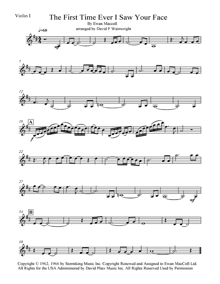 The First Time Ever I Saw Your Face String Quartet scores gallery preview page 4