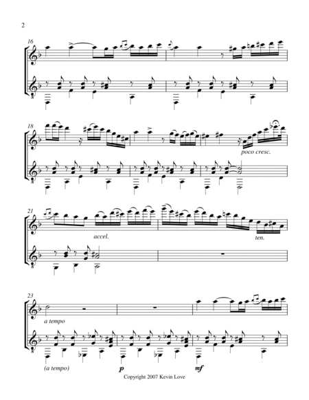 Capricho Arabe (Violin and Guitar) - Score and Parts image number null