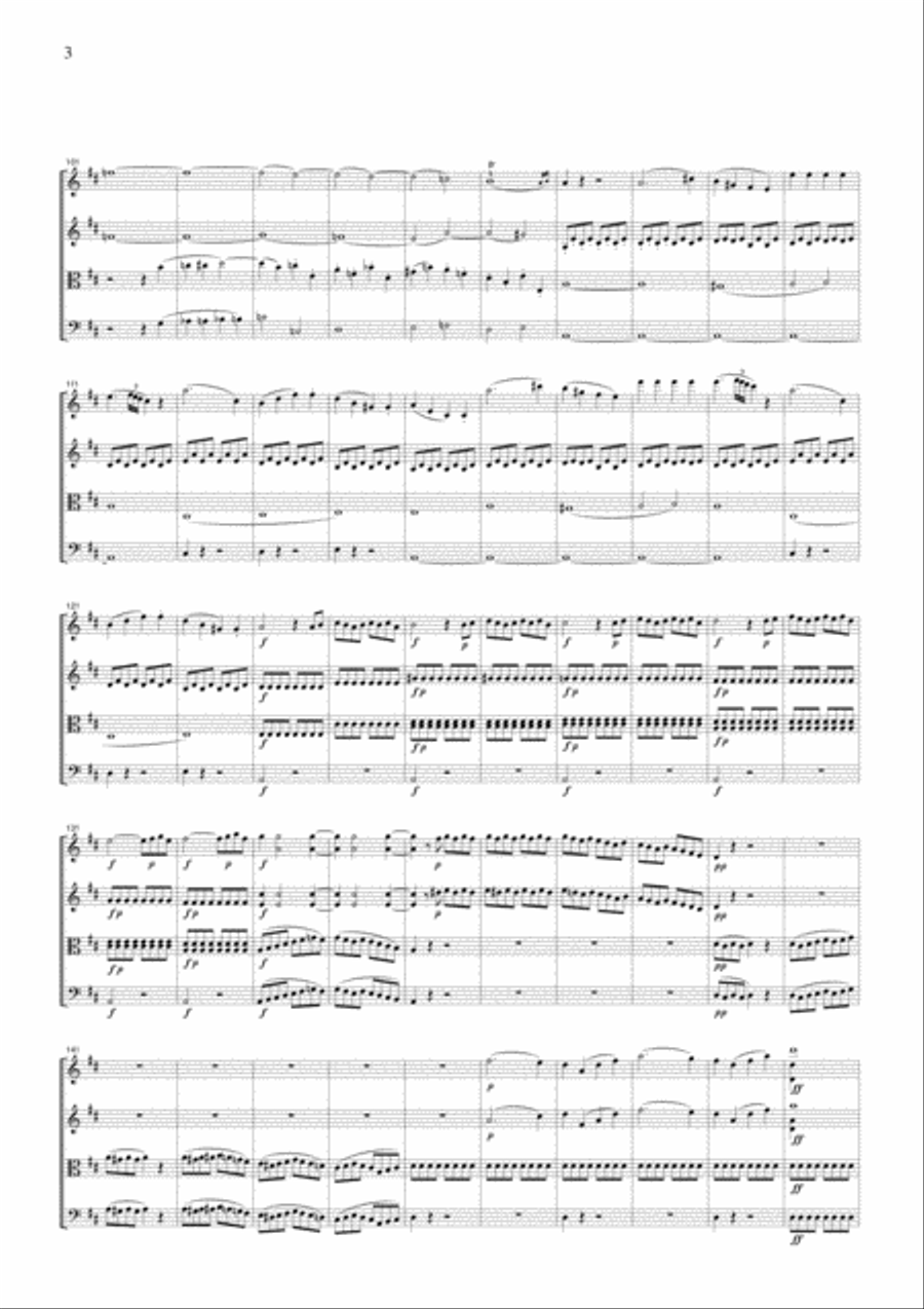Mozart Overture to The Marriage of Figaro, for string quartet, CM003 String Quartet scores gallery preview page 3
