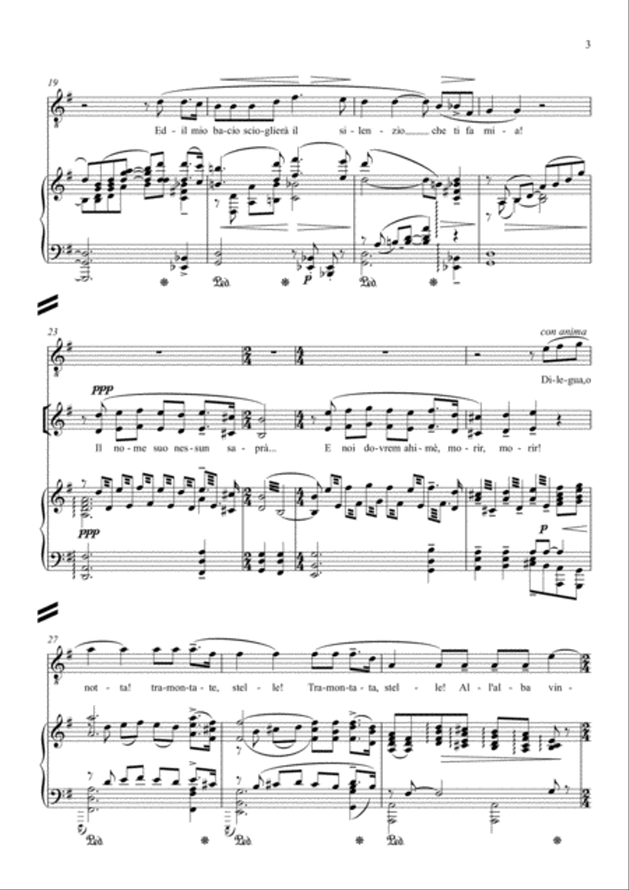 Nessun Dorma Nessun Dorma 4-Part scores gallery preview page 3