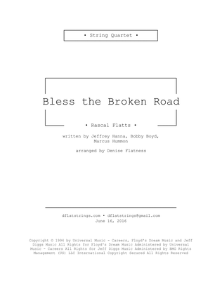Book cover for Bless The Broken Road