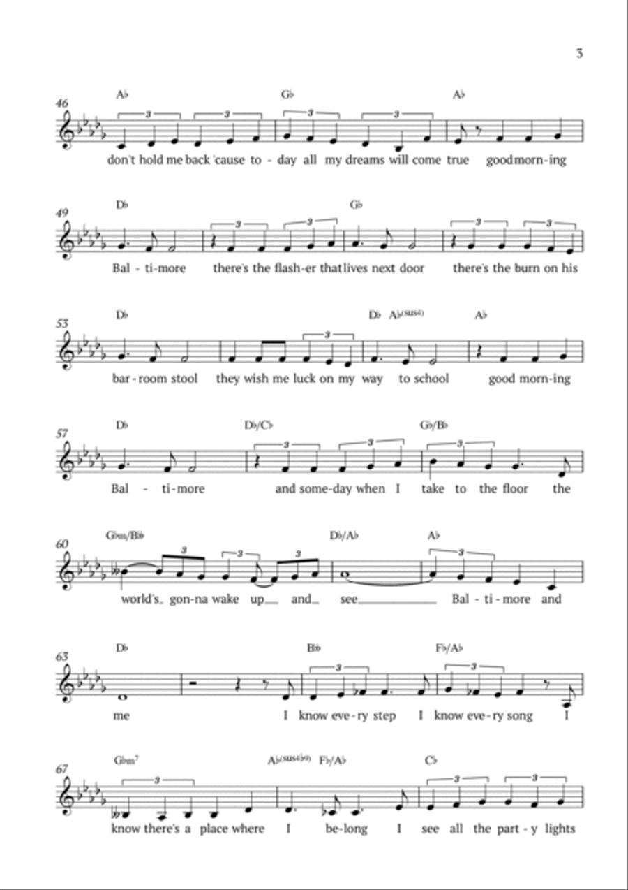 Good Morning Baltimore Piano scores gallery preview page 3