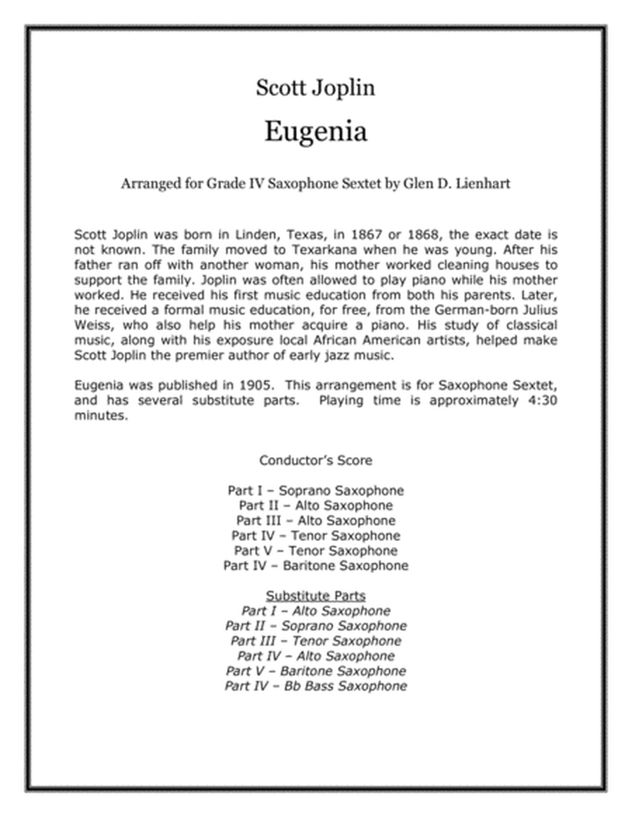 Eugenia (Saxophones) image number null