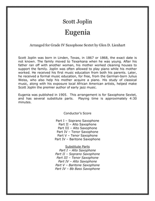 Book cover for Eugenia (Saxophones)