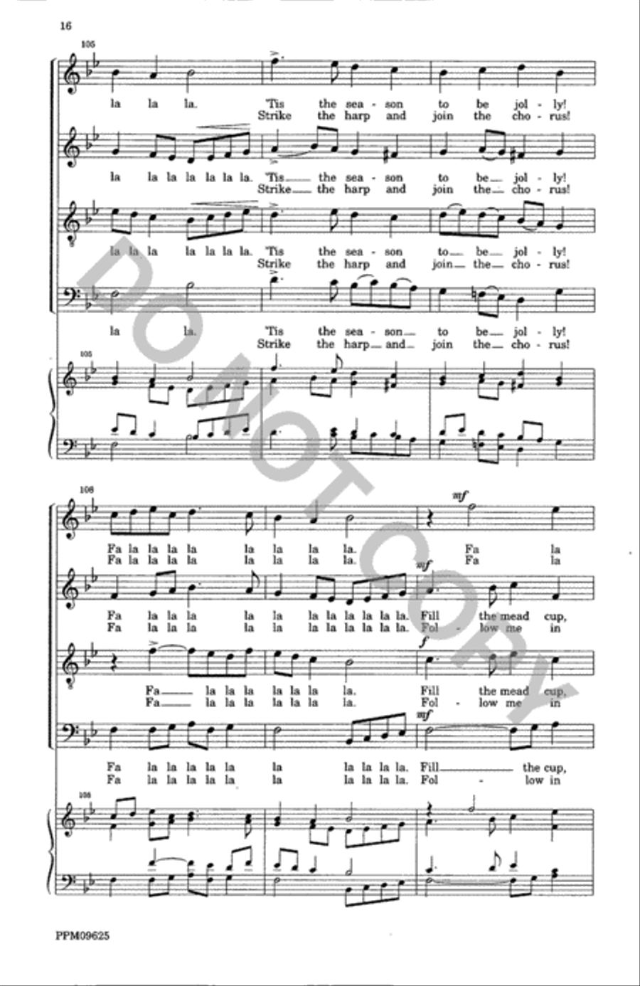 A Christmas Garland--SATB Divisi scores gallery preview page 17