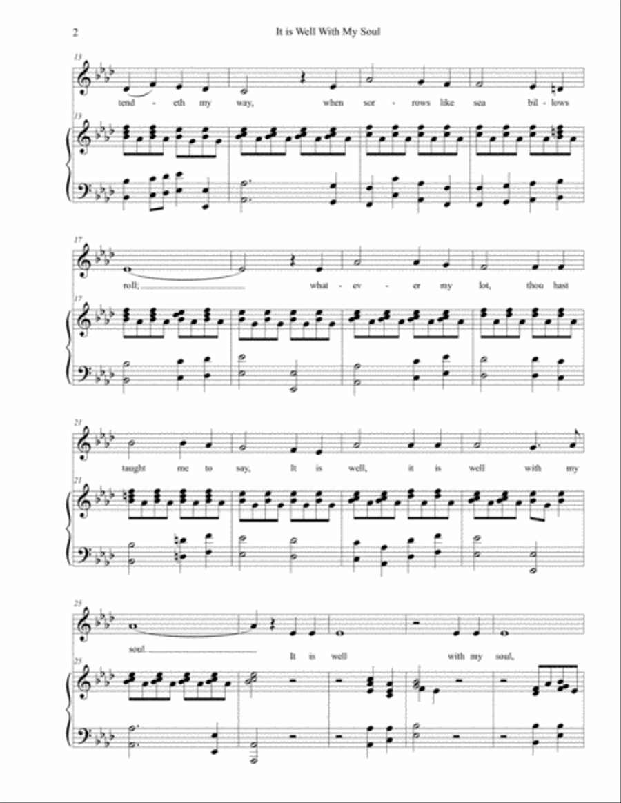 It is Well With My Soul Medium Voice scores gallery preview page 4
